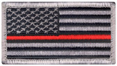 Red Line US Flag Patch - Velcro
