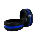 Men's Thin Blue Line  Silicone Ring
