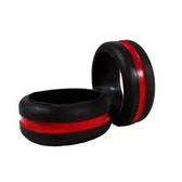 Women's Thin Red Line Silicone Ring