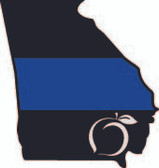 GA State Blueline with Peach Sticker