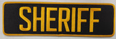 SHERIFF Back Patch with Velcro, Black/Gold