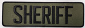 SHERIFF Back Patch with Velcro, OD/Black