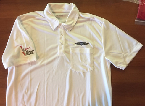 White Poly Polo Shirt with pocket