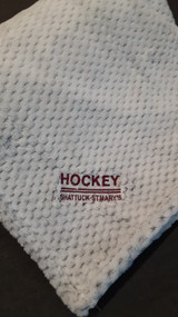 Plush Texture Blanket with Embroidered Hockey Logo