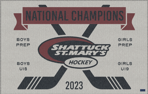 Custom made from Faribaults own internationally known Faribault Mills, a National Champions blanket to celebrate our teams.  85% wool, 15% cotton measurring 42" x 65.   Free shipping in the U.S.