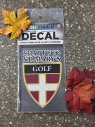Color Shock decal with the Golf logo. Sticks to most smooth, flat surfaces. No tape or tacks required. Thick, high-grade vinyl resists tears, rips & fading. Measure 3.75 x 5.5inches.