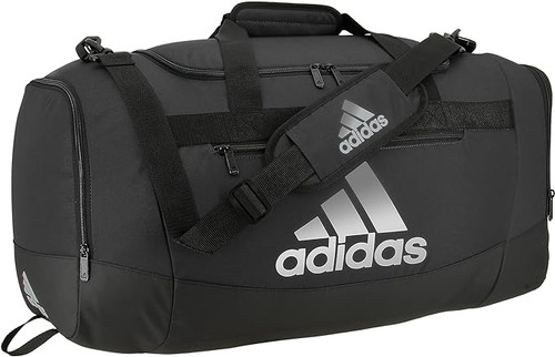 This duffel has everything you're looking for in a sport and gym bag.  Black Adidas Sport Duffel embroidered with the Shattuck - St. Mary's Hockey logo. Lifetime warranty, Water resistant base material. Extra roomy main compartment that stands tall for easy packing. 2 zippered end pockets and a zippered outside pocket to stash the little stuff. Durable material - built to stand up to wear and tear. 12"H x 24.75"W x 13"D