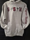 Gray Hooded Figure Skating Sweatshirt featuring maroon lettering with SSM and figure skating silhouette poses on the front. Figure Skating in maroon lettering on left sleeve. Available in adult sizes XS, Small, Medium & Large. 60% Cotton/40% Polyester.