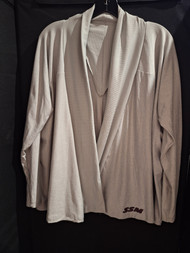 Add an extra layer with style with our Women's Diamonds Knit Cardigan. Ultra soft gray waterfall cardigan featuring SSM in maroon screen print on bottom left side. 88% polyester/12% spandex. Women's sizes small, medium, and large.