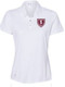 Moisture wicking Adidas Uniform Women’s polo shirt in white. Embroidered with new S Shield logo. Women's 2XL.  100% polyester