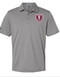 Moisture wicking Adidas Uniform Men’s polo shirt in gray. Embroidered with new S Shield logo. Available in Men’s sizes XS-XL.  100% polyester