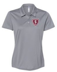 Moisture wicking Adidas Uniform Women’s polo shirt in gray. Embroidered with new S Shield logo. Women's size 3XL.  100% polyester