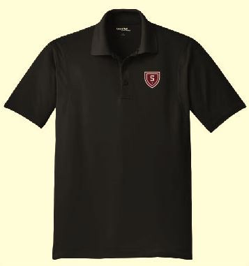 Youth black Port Authority knit polo features embroidered Shattuck S shield. Available in Youth sizes X-Small through X-Large.

65% polyester/35% cotton
