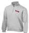 Athletic Heather 1/4 zip featuring embroidered stacked SSM logo in maroon and white.  65% cotton/35% Polyester Adult sizes XS - XL.