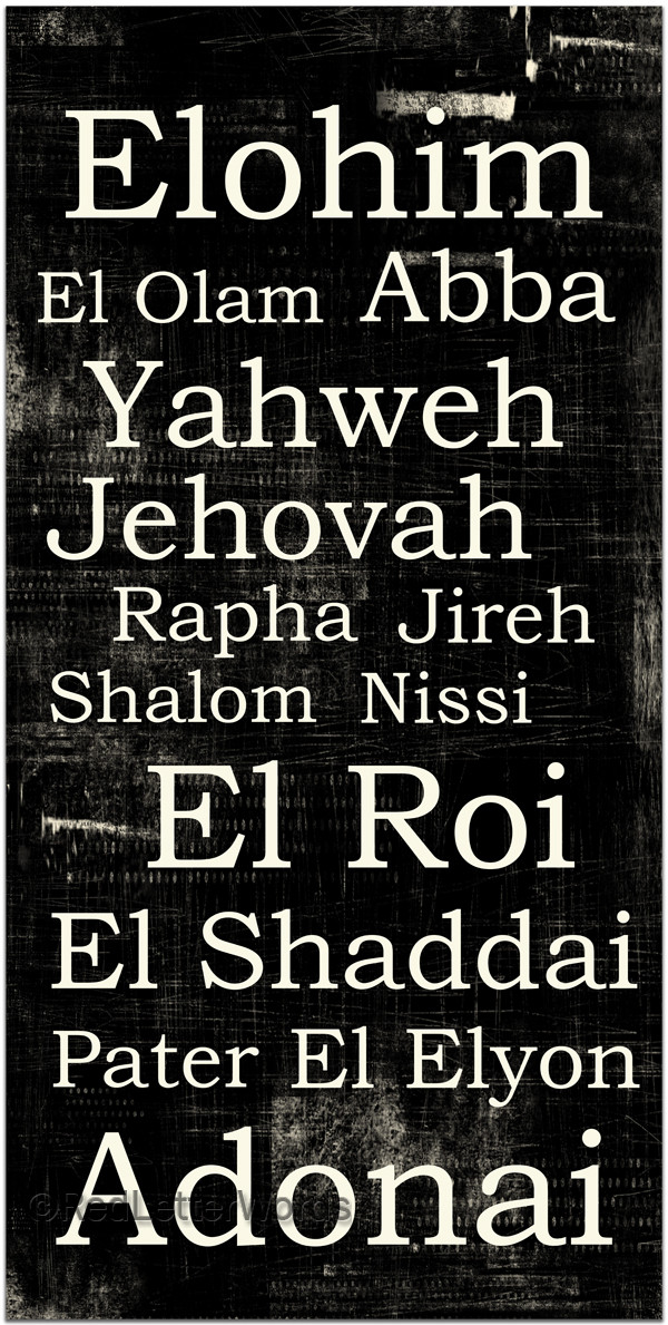 How are the divinity names (EL, Elohim, Adonai, YHWH, lord of Shaddai, Lord  of Sabbath, etc.) each written in the Hebrew alphabet in the original  Hebrew Bible Tanakh? - Quora