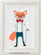 Hipster Fox Print