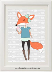 Hipster Foxette Print