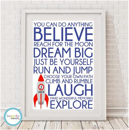 Product image of Words For Boys Print