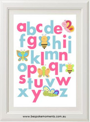 Product image of Butterfly & Bees Alphabet Print