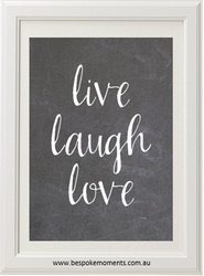 Product image of Live Laugh Love Chalk Print