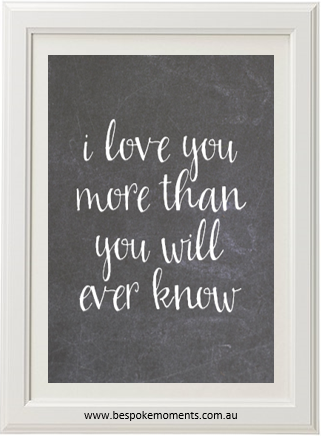 Product image of I Love You More Than You'll Ever Know Chalk Print