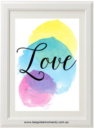 Product image of Watercolour Love Print