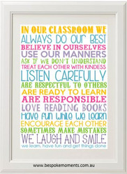 Personalised Classroom Rules Print