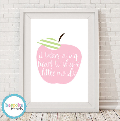 Product image of It Takes A Big Heart Pastel Apple Print