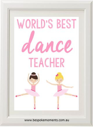Product image of World's Best Dance Teacher Print