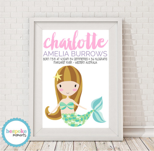 Product image of Mermaid Birth Print