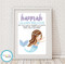 Product image of Lilac & Blue Mermaid Birth Print