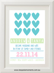 Hearts Wedding Print