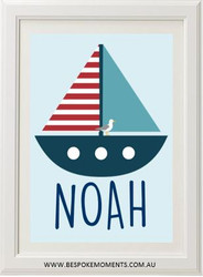 Nautical Boat Name Print