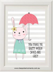 Umbrella Bunny Print