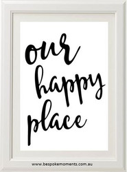 Our Happy Place Ink Wash Watercolour Print