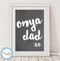 Product image of Onya Dad Chalkboard Print