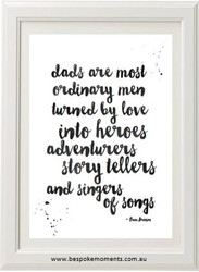 Dad Turned By Love Typographic Print