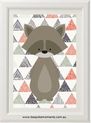 Woodland Raccoon Print