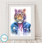 Product image of Hipster Tiger Watercolour Print