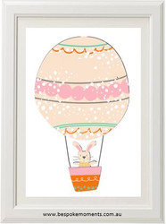 Hot Air Balloon Bunny Print