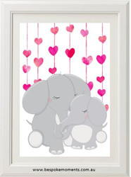 Mummy's Love Elephant Print (Boy Or Girl)