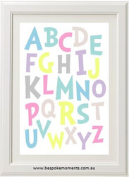 Dr Seuss Alphabet Print Pastels
