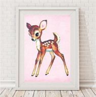 Blush Vintage Deer Print