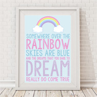 Somewhere Over The Rainbow Pastel Print