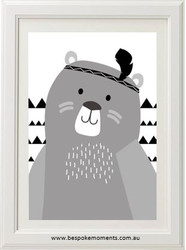 Monochrome Bear Print