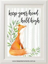 Head Held High Fox Print