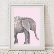 Boho Tribal Elephant Print Pink