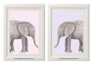 Pastel Boho Elephant Print Set (2 Prints)