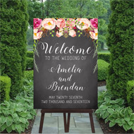 Chalk - Rustic Blooms Wedding Welcome Sign