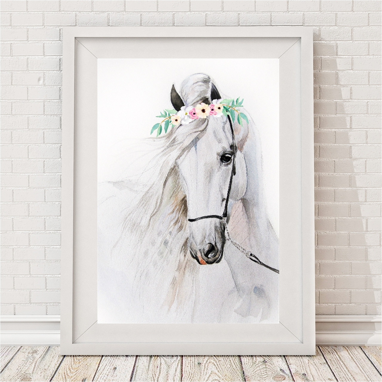 Watercolour Willow Horse Print Bespoke Moments